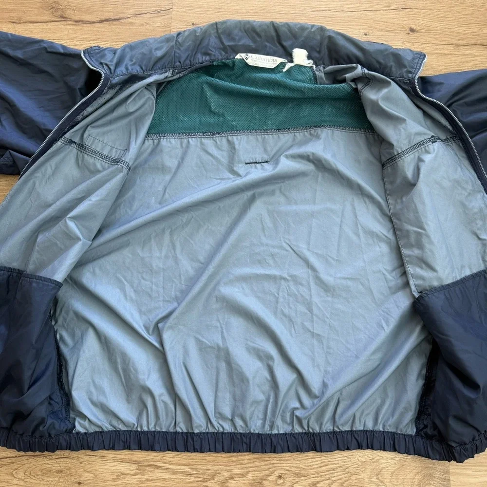 Vintage‎ Columbia Navy Blue Windbreaker Size Large